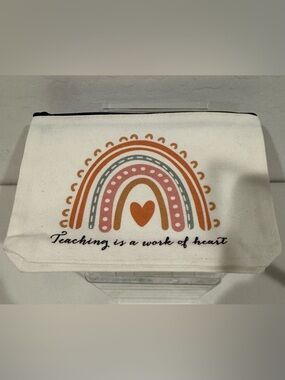 Teaching Is a work of heart cosmetic bag